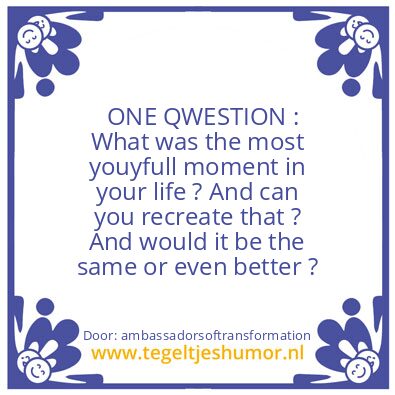 Tegeltje: ONE QWESTION :