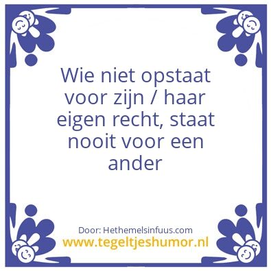 Tegeltje: opstaan