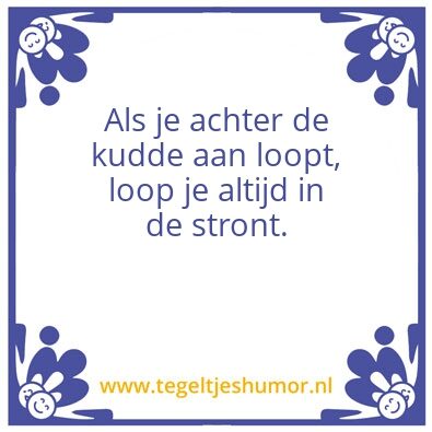 Tegeltje: Stront