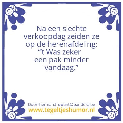 Tegeltje: tegenvaller