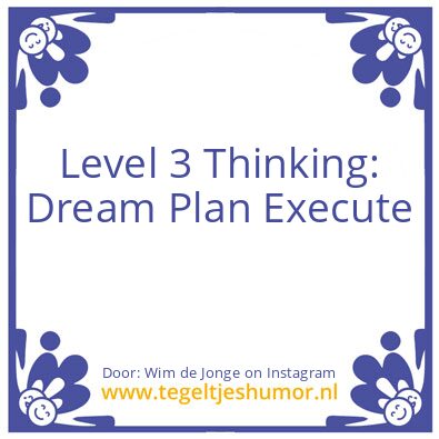Tegeltje: Level 3 Thinking
