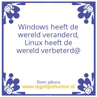 Tegeltje: Windows