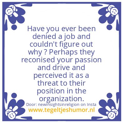 Tegeltje: In my experience..