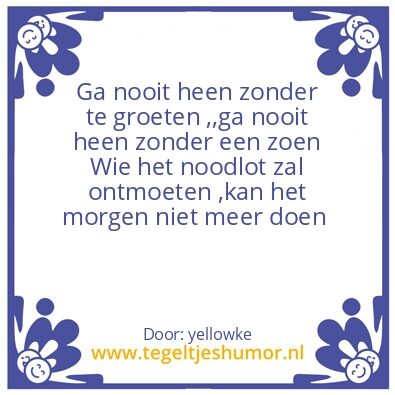 Tegeltje: noodlot