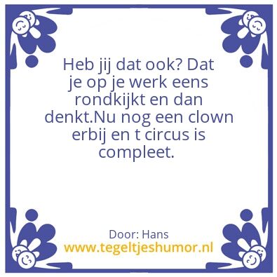 Tegeltje: Werk