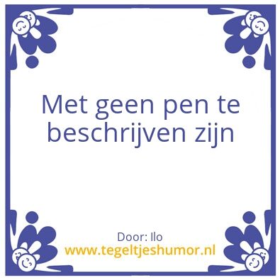 Tegeltje: Geen