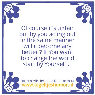 Tegeltje: Change the Unfair.