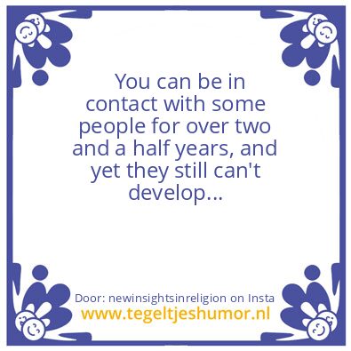 Tegeltje: some people  !
