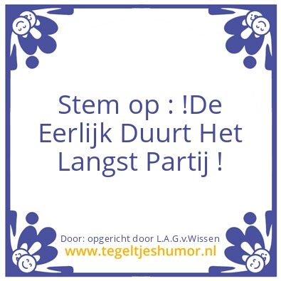 Tegeltje: Politieke partij
