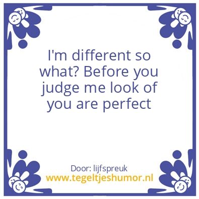 Tegeltje: judge me not