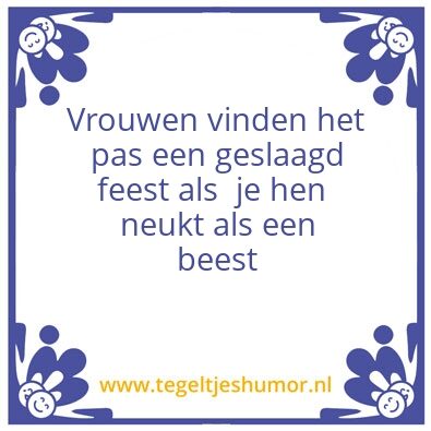 Tegeltje: geslaagd feest