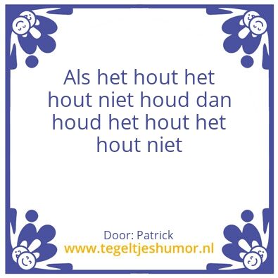 Tegeltje: Hout