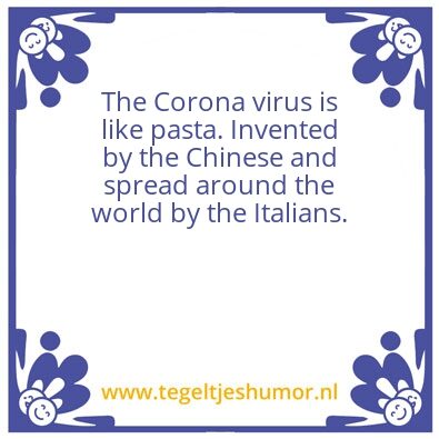 Tegeltje: Corona