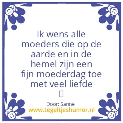 Tegeltje: Voor alle moeders