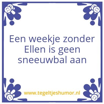 Tegeltje: Sneeuwbal