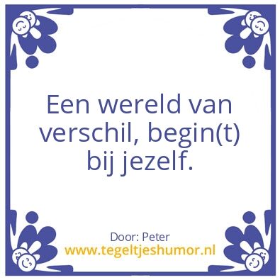 Tegeltje: De wereld