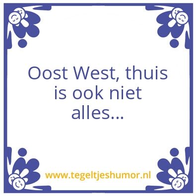 Tegeltje: Thuis