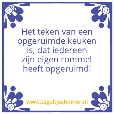 Tegeltje: zooi opruimen