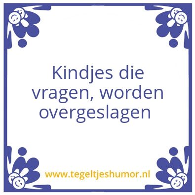 Tegeltje: Kindjes