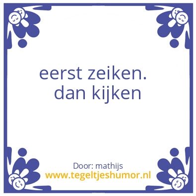 Tegeltje: boskalis