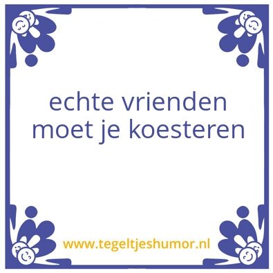Tegeltje: vriendschap