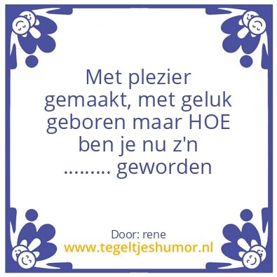 Tegeltje: Hoe