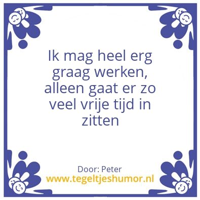 Tegeltje: Werken