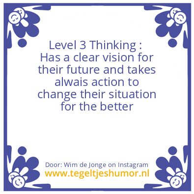 Tegeltje: Level 3 Thinking