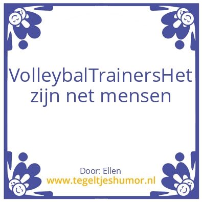 Tegeltje: Volleybaltrainers