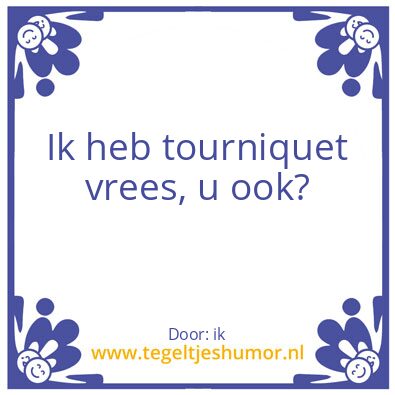 Tegeltje: touer