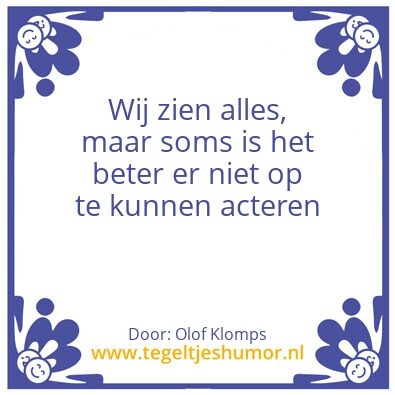 Tegeltje: Handelswijsheden