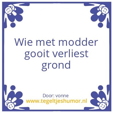 Tegeltje: modder