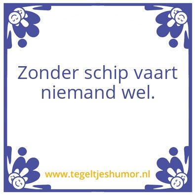 Tegeltje: schip