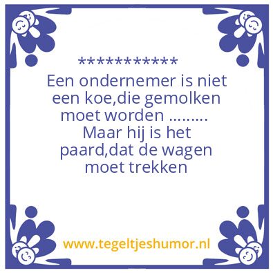 Tegeltje: Ondernemer