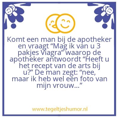 Tegeltje: Apotheker