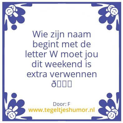 Tegeltje: F