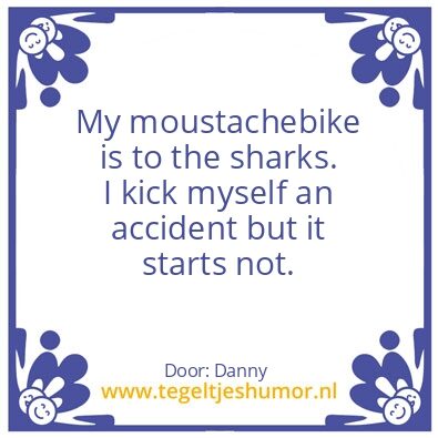 Tegeltje: Moustache