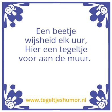 Tegeltje: .