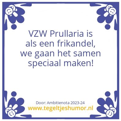 Tegeltje: VZW Prullaria