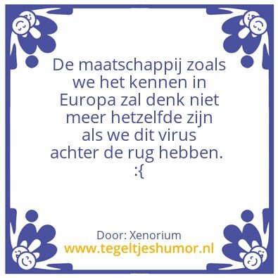 Tegeltje: Corona