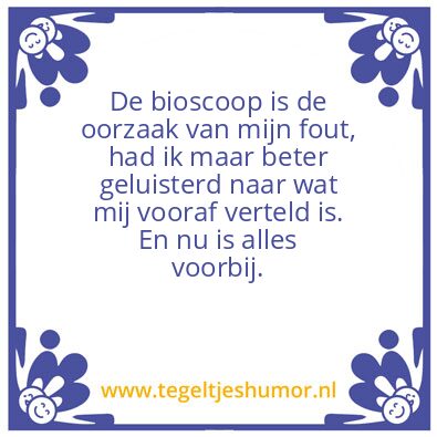 Tegeltje: Had ik maar goed geluisterd