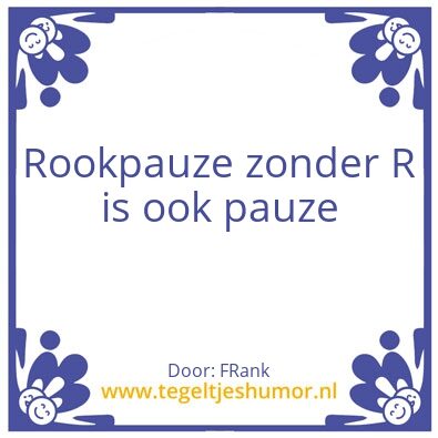 Tegeltje: Rook