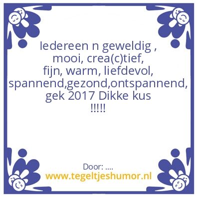 Tegeltje: …
