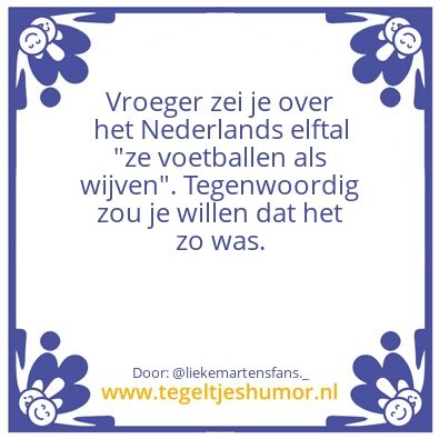 Tegeltje: Oranjeleeuwinnen