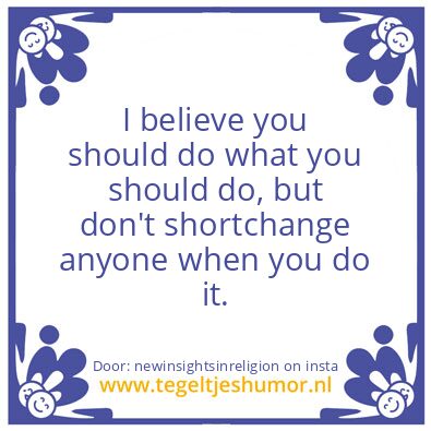 Tegeltje: taking others into account ?