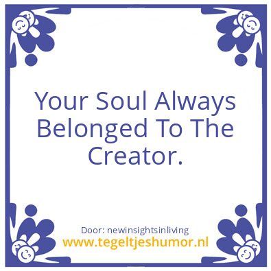 Tegeltje: We Are One.