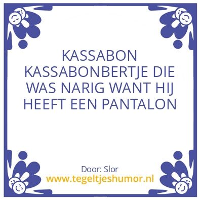 Tegeltje: Pantalon