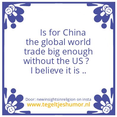 Tegeltje: the global world trade
