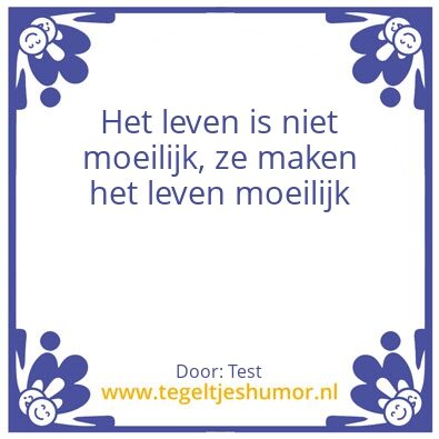 Tegeltje: Test