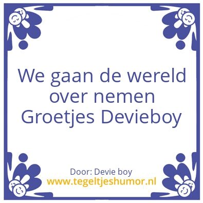 Tegeltje: wereld